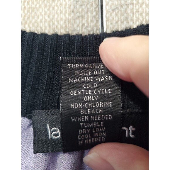 Lane Bryant Purple/Black Square Neck Sweater Tunic Size 26/28 - Picture 4 of 5